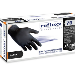 GUANTI NITRILE NERI REFLEXX 78 - gr. 4,0