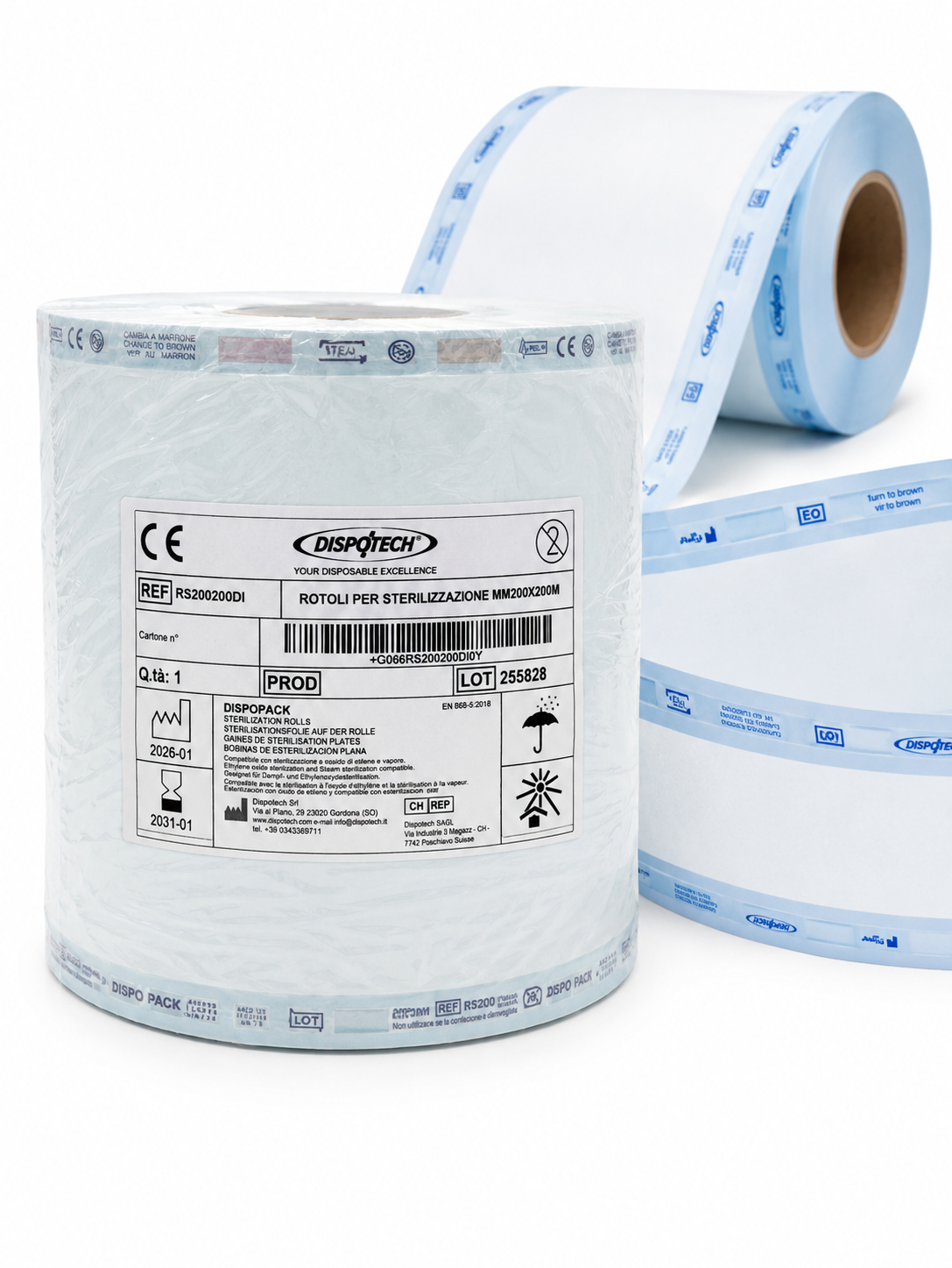 ROTOLI DI STERILIZZAZIONE MM 200X200 MM