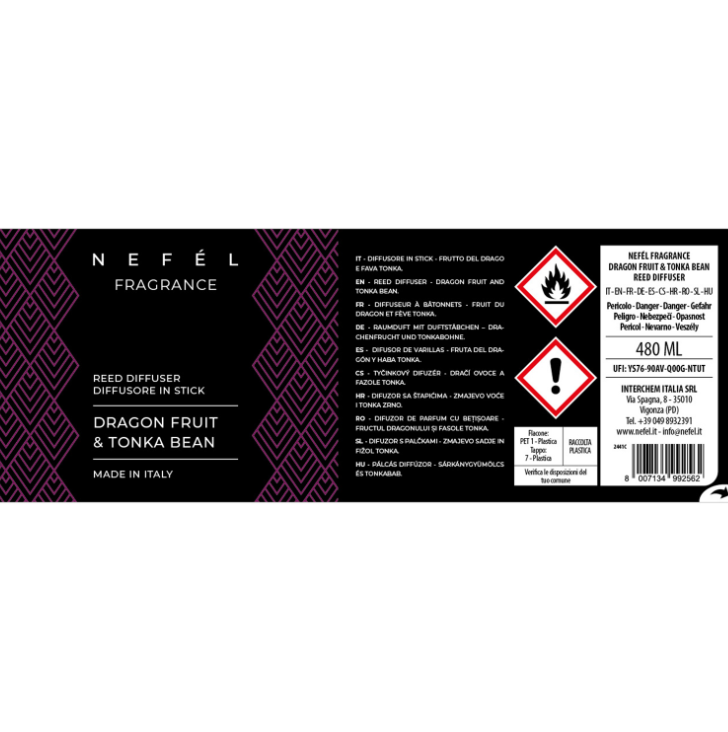 NEFEL DEODORANTE STICK "DRAGON FRUIT & TONKA" 480ml - immagine 3